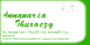 annamaria thuroczy business card